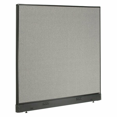 INTERION BY GLOBAL INDUSTRIAL Interion Electric Office Partition Panel, 60-1/4inW x 46inH, Gray 240226EGY